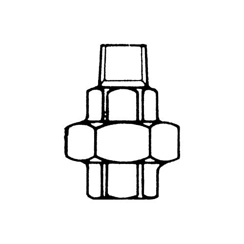 3-delige koppeling 2" BIBU zw